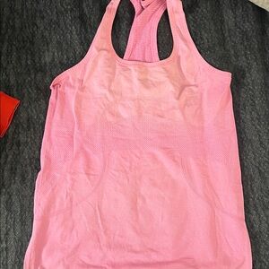 Lululemon size 8 tank bright pink worn